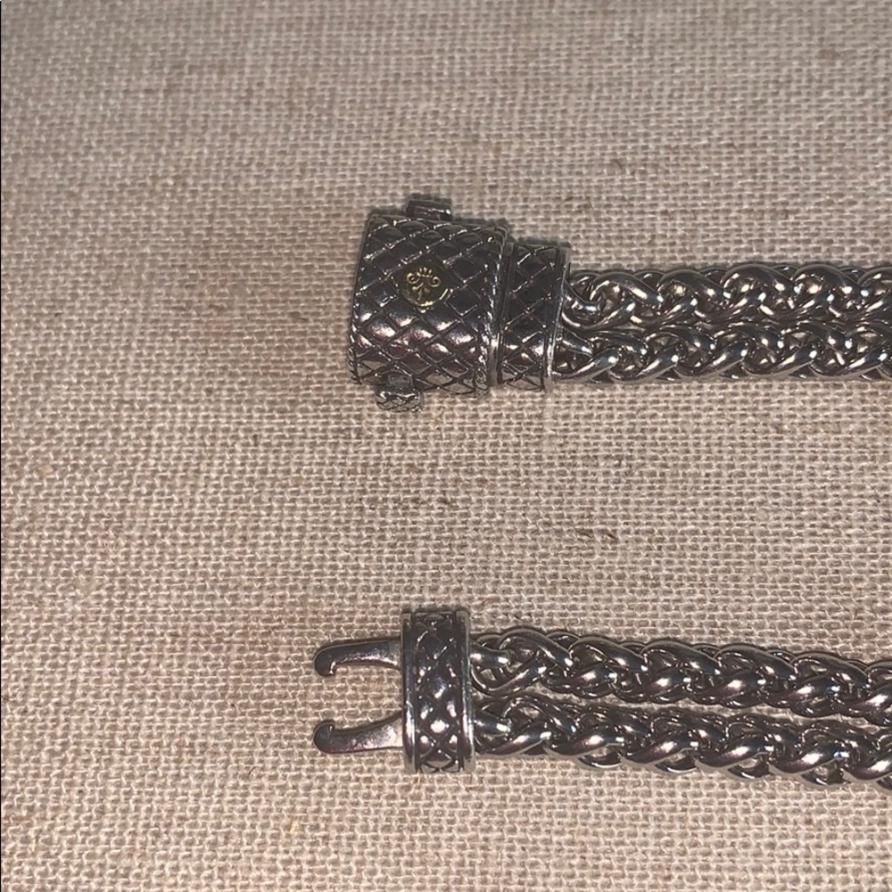 ANDREA CANDELA 18K & SS DIAMOND BRACELET - Picture 7 of 11